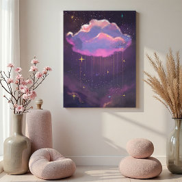 Canvas de arte en la pared de la nube de sueño cel