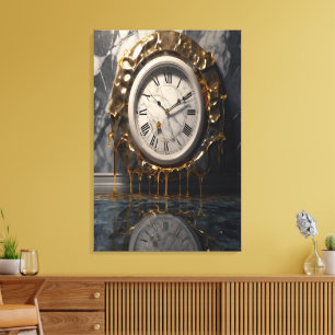 Canvas de reloj de fusión - Arte de pared abstract