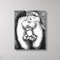 Canvas Dibujo Arte Acorn Lucky Clover Body Bag