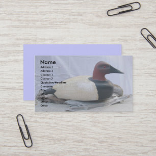 Canvasback Decoy #1 tarjetas de presentación