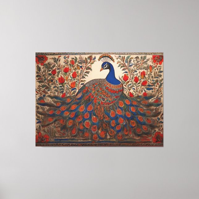 CanvasPeacock: obras maestras del arte de Madhuban (Anverso)