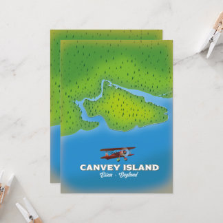 Canvey island, mapa de Essex Endland