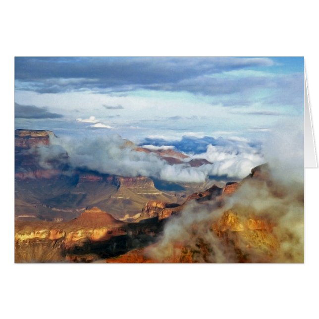 Canyon Clouds Grand Canyon Blank Tarjeta de felici (Anverso (Horizontal))