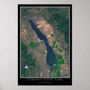Canyon Ferry Lake Montana desde el arte espacial p