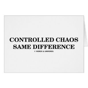 Caos controlado la misma diferencia (Oxymorons)