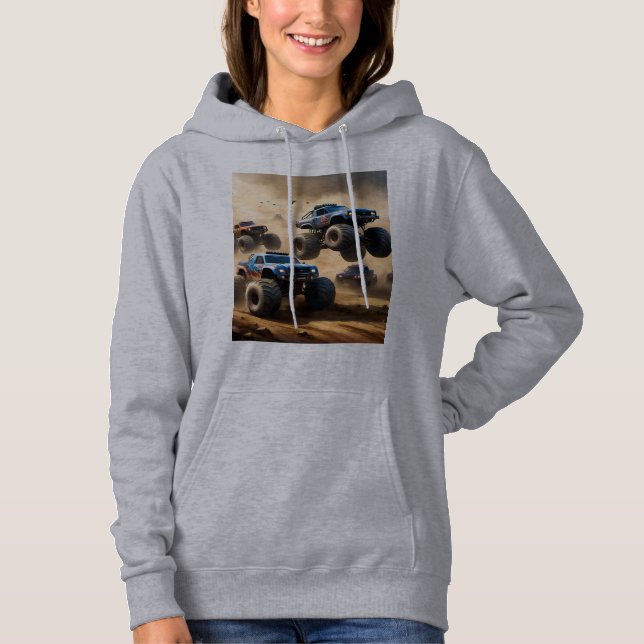 Caos de Camiones Monstruo, Sudadera con Capucha pa (Anverso)