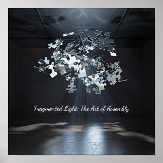 Caos del rompecabezas metálico: arte abstracto flo