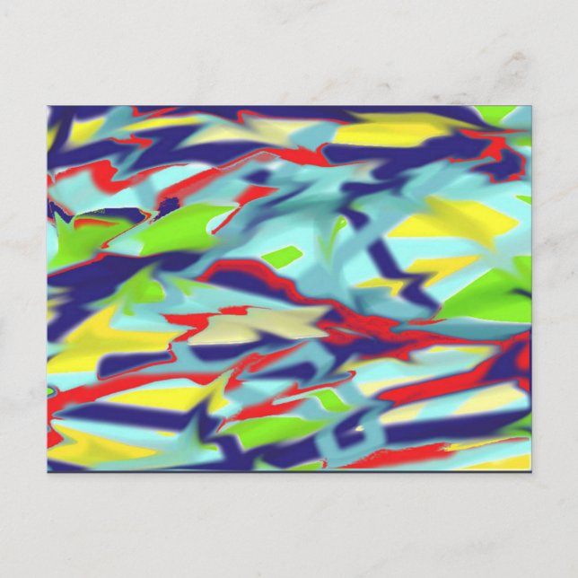 Caos en la forma de la postal del arte digital - A (Anverso)