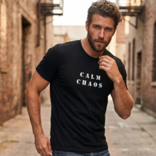 Caos Tranquilo - Camiseta Paradoja Minimalista Neg