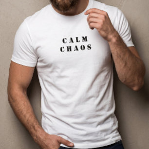 Caos Tranquilo - Camiseta Paradox Minimalista Blan