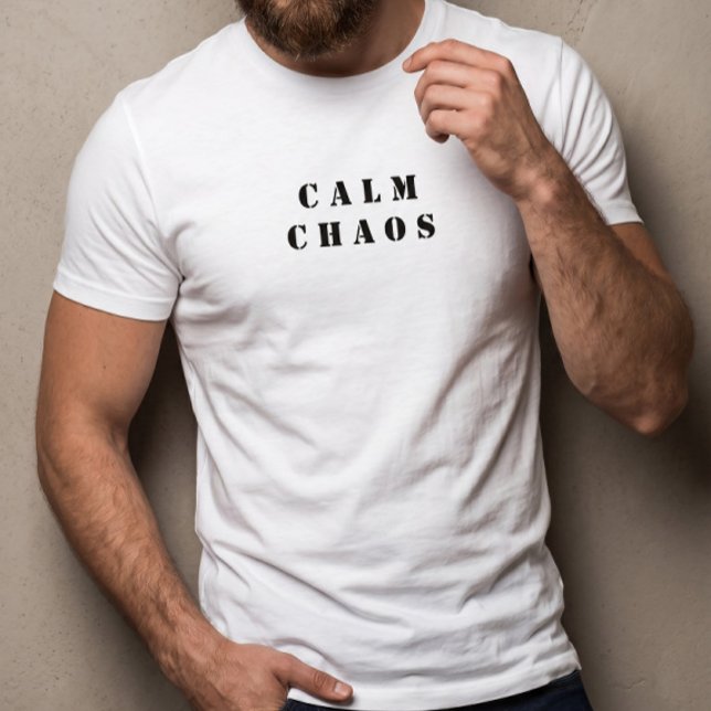 Caos Tranquilo - Camiseta Paradox Minimalista Blan (Subido por el creador)