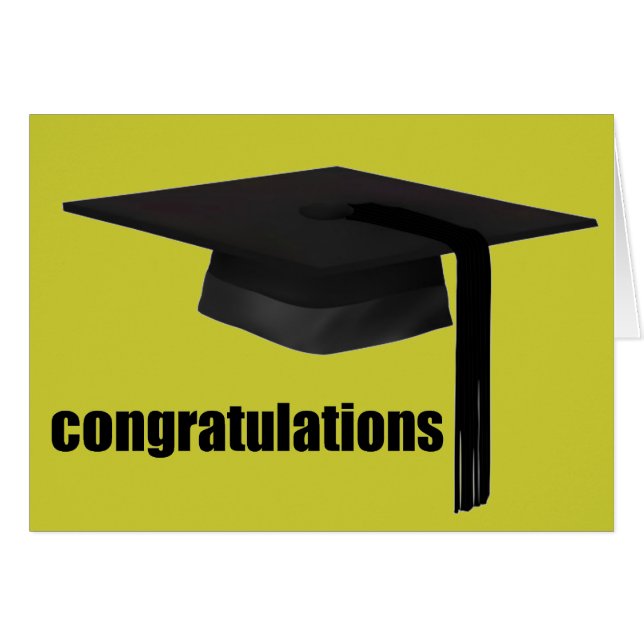 Cap de graduación de felicitaciones (Anverso (Horizontal))
