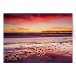 Capa de mar y muelle al atardecer, CA