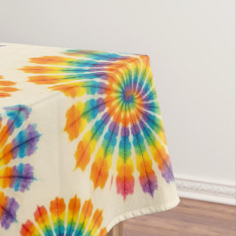 Capa de mesa psicodélica tie dye | Mantel retro gr