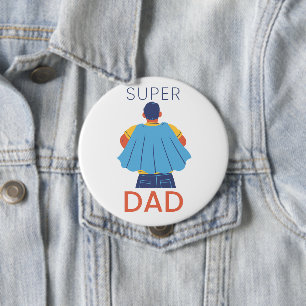 Capa de Superhéroe para Super Papá Pin Botón