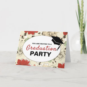 Capa floral de moda, invitación a la fiesta de gra