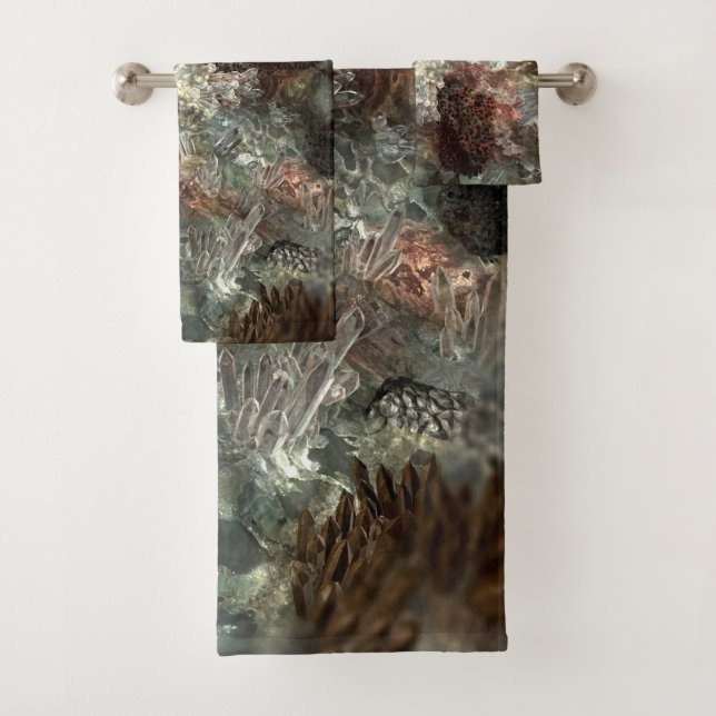 Capas apagadas de cristales marrones (In situ)