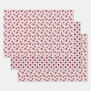 Capas del juego de papel de ajuste de corazón