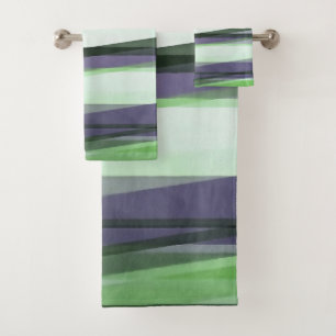 Capas semitransparentes en cal verde y lavendar