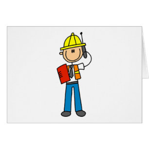 Capataz de la construcción en tarjeta del teléfo