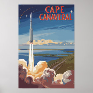 Cape Canaveral Florida Arte de Viaje Pintoresco Re