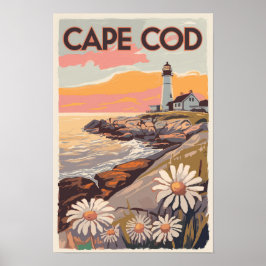 Cape Cod Massachusetts Arte de Viaje Pintoresco Re