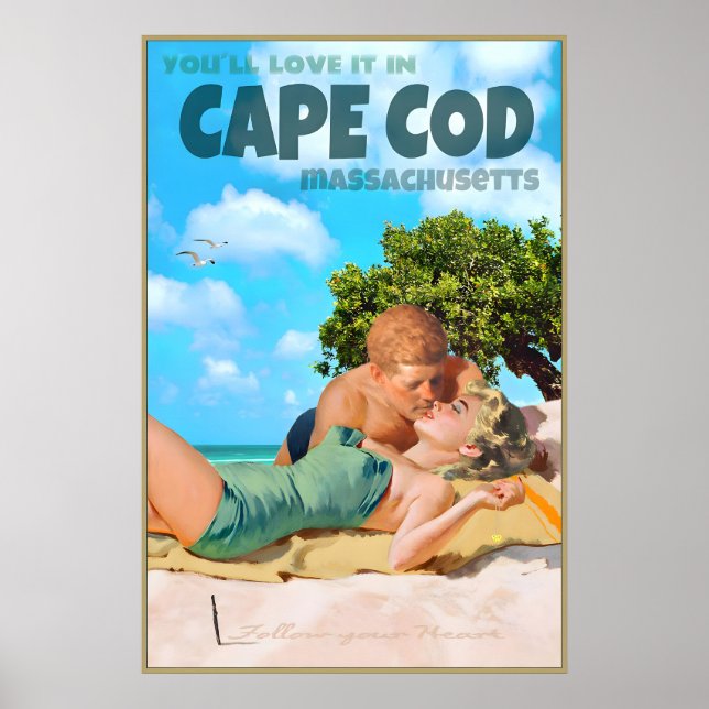 Cape Cod Massachusetts Póster de Viaje Marilyn (Frente)
