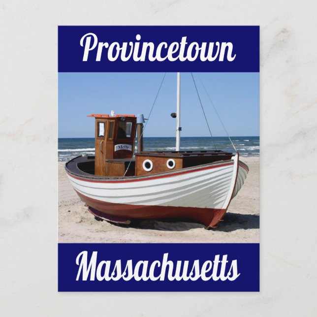 Cape Cod, Provincetown, postal de Massachusetts (Anverso)