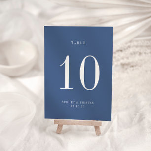 CAPE COD Tarjeta de número de tabla de Boda azul c