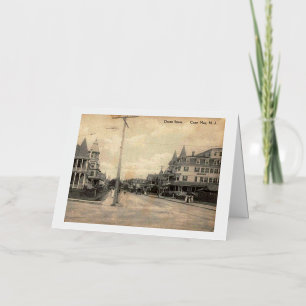 Cape May NJ, calle Ocean, c1910 Vintage