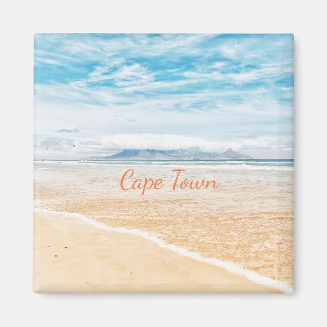 Cape Town Montaña de la Mesa Océano Cielo Imán (Frente)