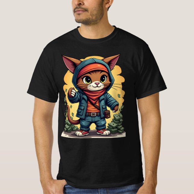 Caper de gato de efectivo - Camiseta de gato Robbe (Anverso)