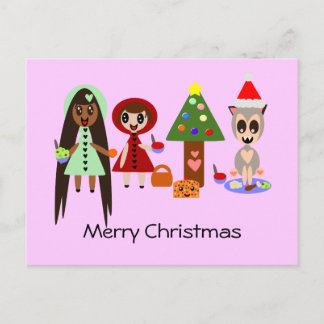 Caperucita roja, rapunzel al Fiesta Navidad