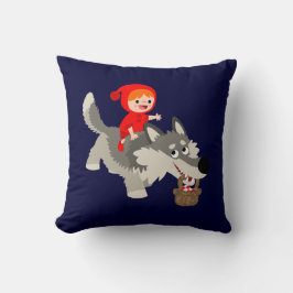 Caperucita roja y almohada lobo