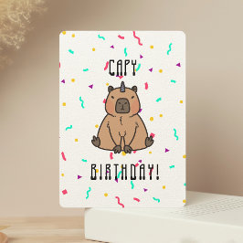 Capibara con Fiesta Gorra Capy Cumpleaños