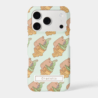 capibara y batir el patrón de helados de taiyaki