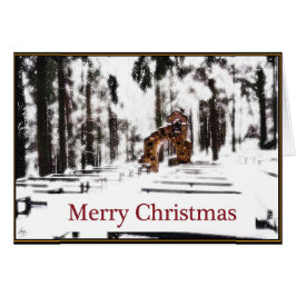 Capilla de los bosques en una carta de Navidades d