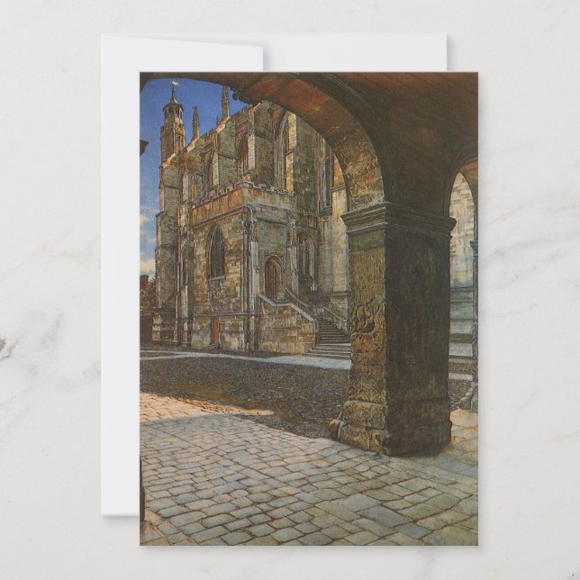 Capilla del Eton College por Anna Alma Tadema (Anverso)