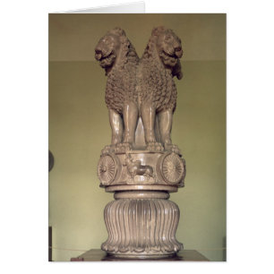 Capital del león del pilar del emperador Ashoka