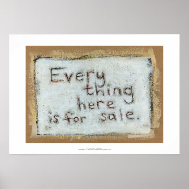 Capitalismo pintando arte moderno puro y puro (Frente)