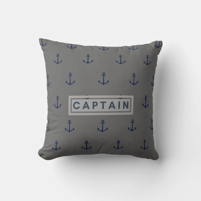 Capitán Ancle por todo la almohada de tiro impresa (Anverso)