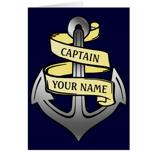 Capitán de envío de personalizable Su Tarjeta de A (Frente)