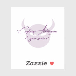 Capitán Eggplant Vinyl Pegatina