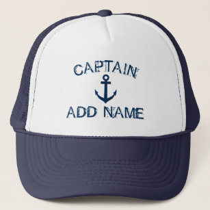 Capitán gorra con ancla náutica y nombre personali