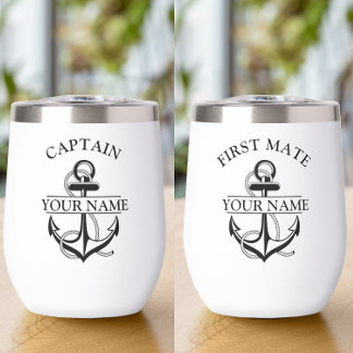 Capitán Insulado Náutico Primer Tumbler de Vino