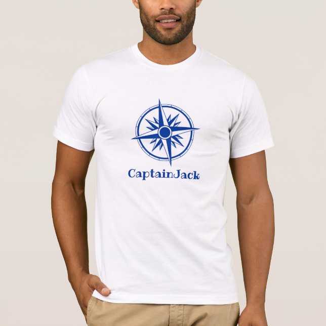 "Capitán Jack" Personaliza Camiseta de la Rosa de  (Anverso)