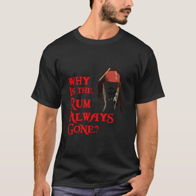 Capitán Jack Sparrow - Camiseta Rum Classic (Anverso)