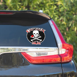 Capitán Mamá Personalizado Pegatinas de vinilo de 