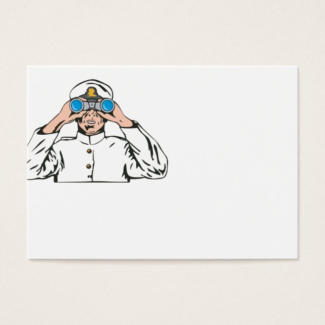 Capitán Naval Sailor Con Binoculares (Frente)
