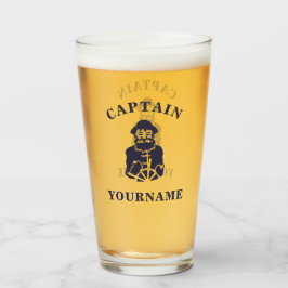 Capitán Old Scruff con su nombre Tumbler de vidrio